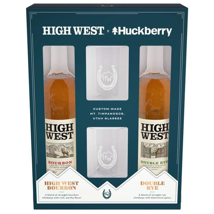High West Combo 1 Each BouRbon StraIght 92 &amp; Whiskey Double Rye 92 W/ 2 Glasses