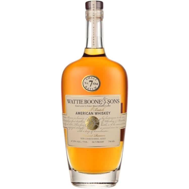 Wattie Boone &amp; Sons Blended American Whiskey Small Batch Ancient Reserve 7 Yr