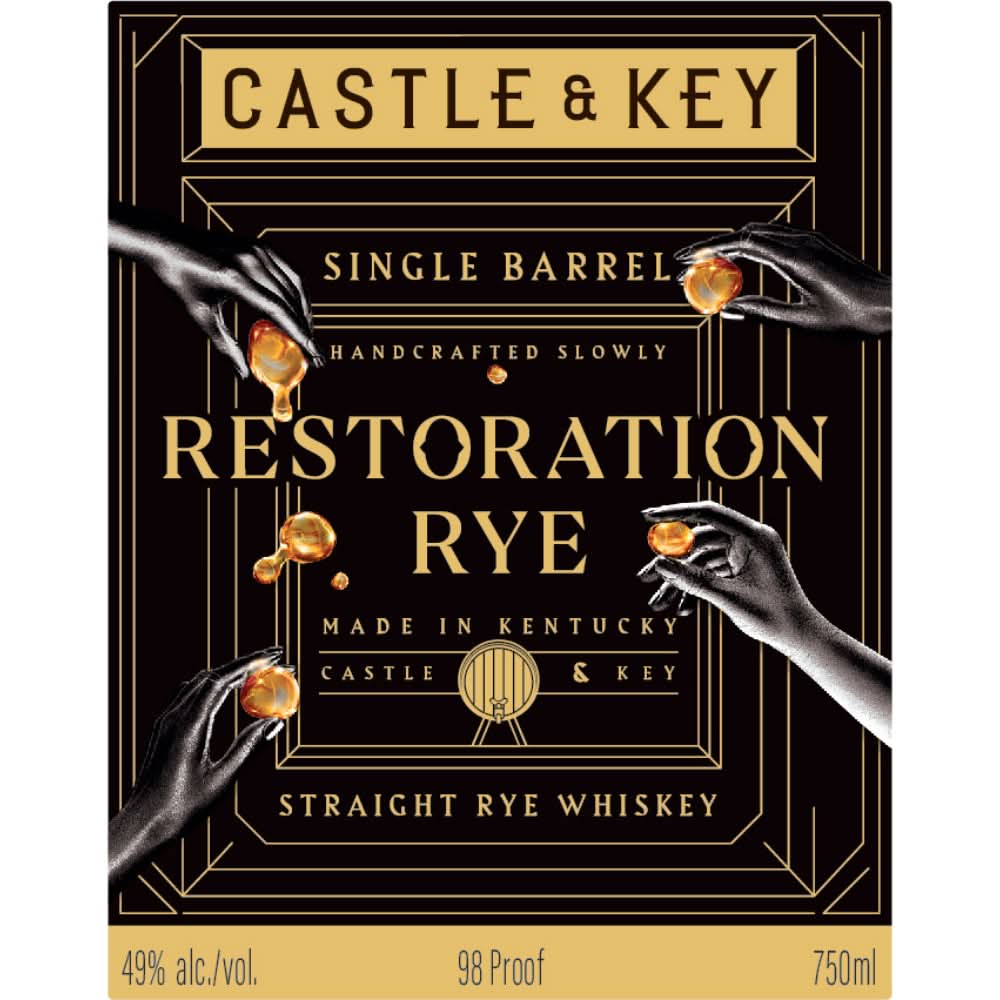 Castle &amp; Key Restoration Rye Single Barrel 2024 Release Whiskey