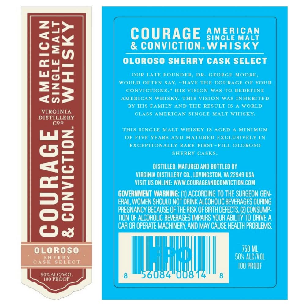 Courage &amp; Conviction Oloroso Sherry Cask Select Single Malt Whisky