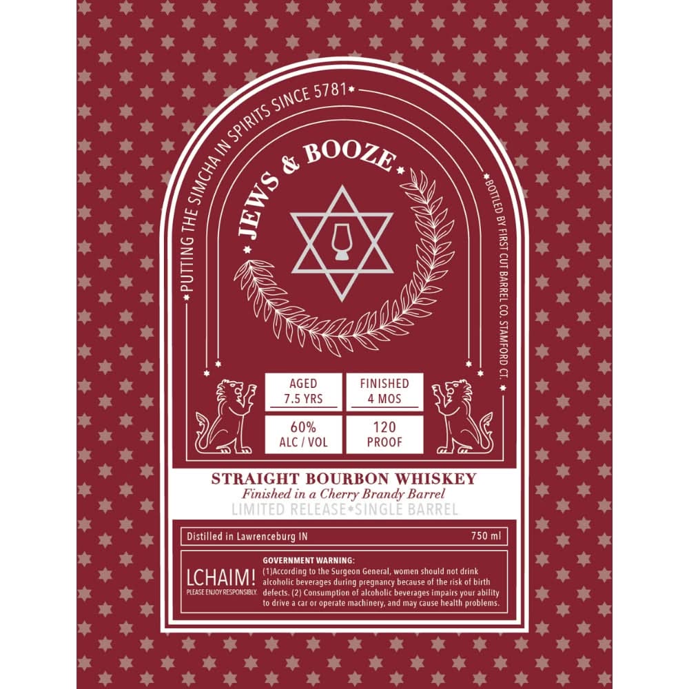 Jews &amp; Booze 7.5 Year Bourbon Finished in a Cherry Brandy Barrel