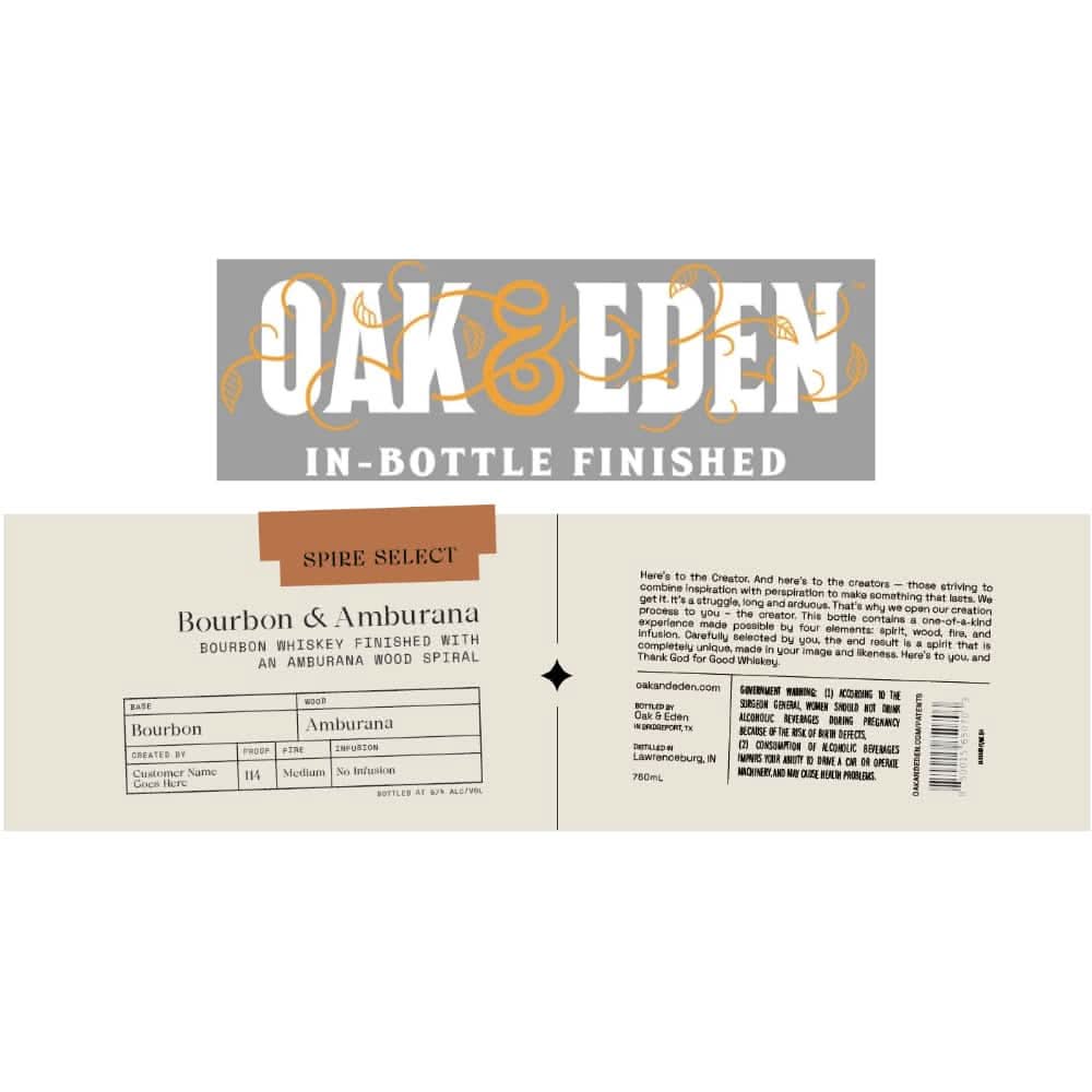 Oak &amp; Eden Spire Select Bourbon &amp; Amburana