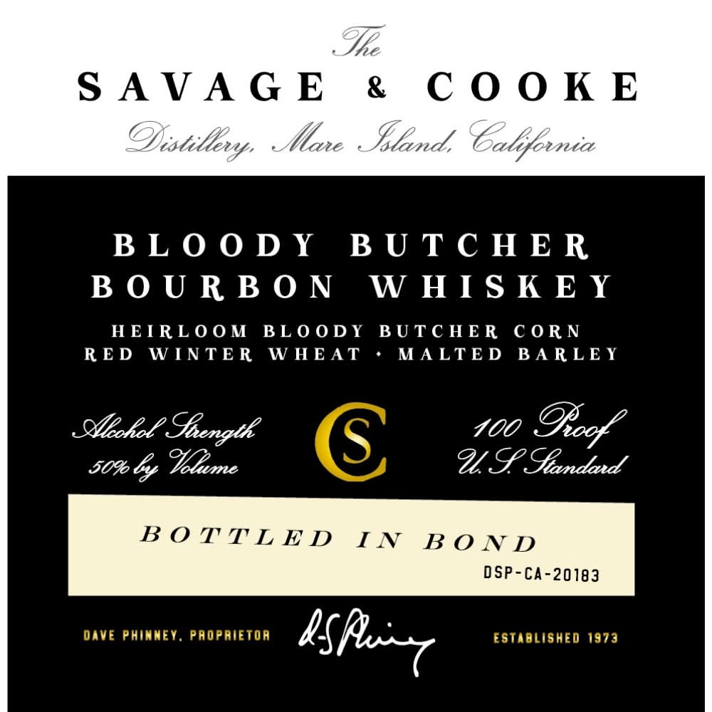 Savage &amp; Cooke Bottled in Bond Bloody Butcher Bourbon Whiskey