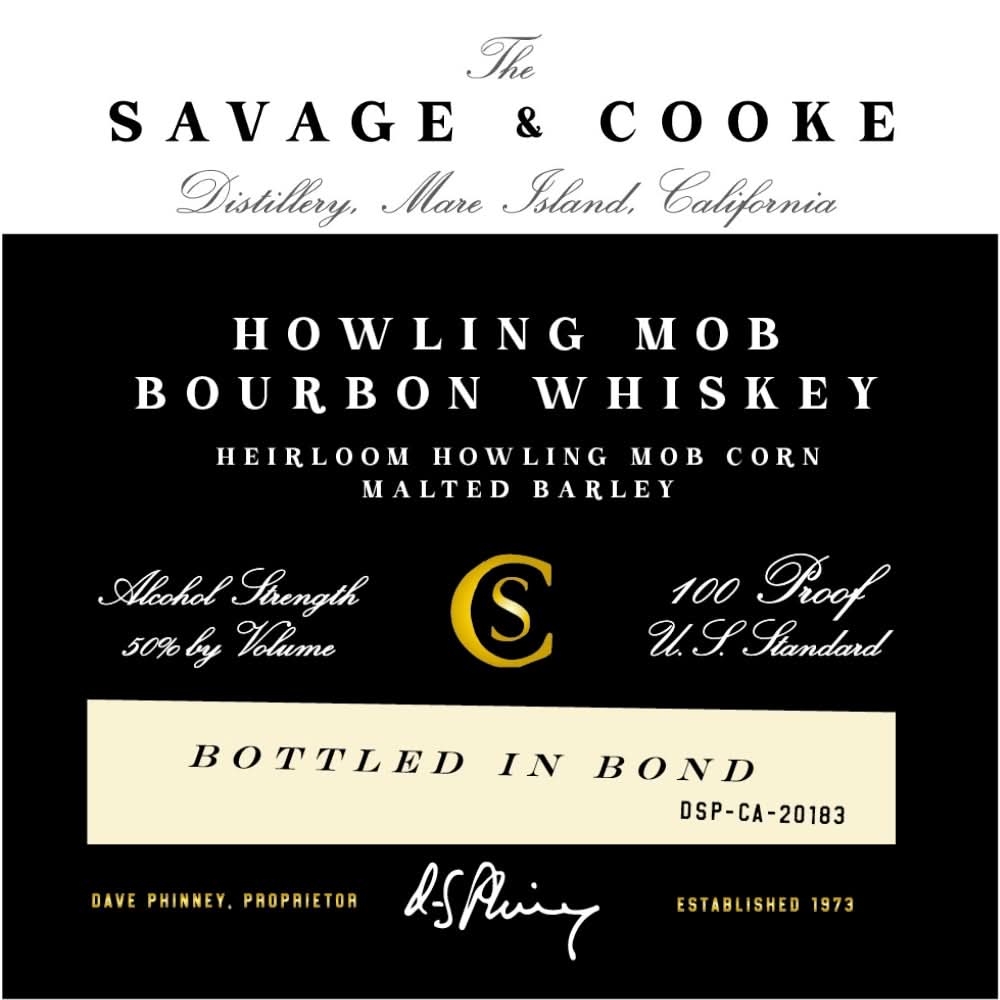 Savage &amp; Cooke Bottled in Bond Howling Mob Bourbon Whiskey