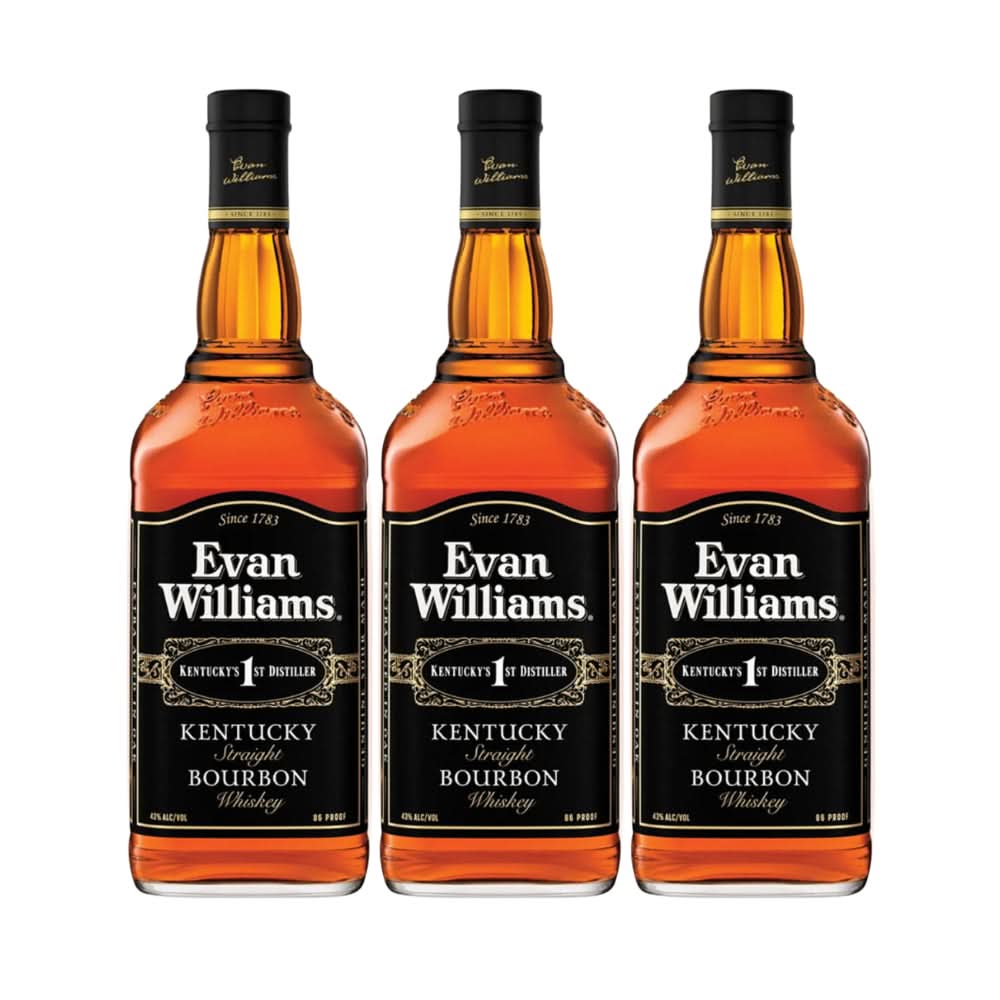 Evan Williams Straight Bourbon Whiskey 3 Pack