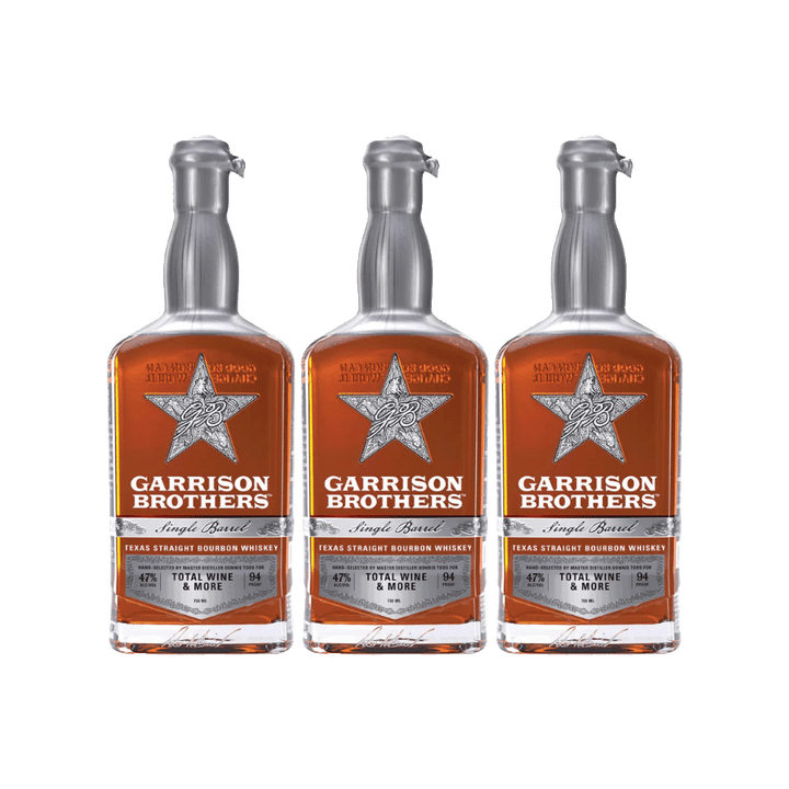 Garrison Brothers Single Barrel Bourbon Whiskey 3 Pack