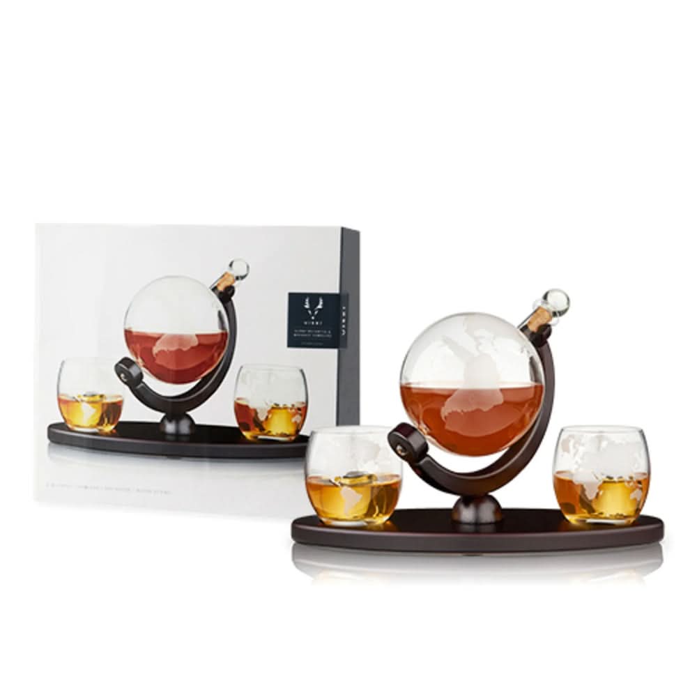 Globe Decanter &amp; Whiskey Tumblers Set