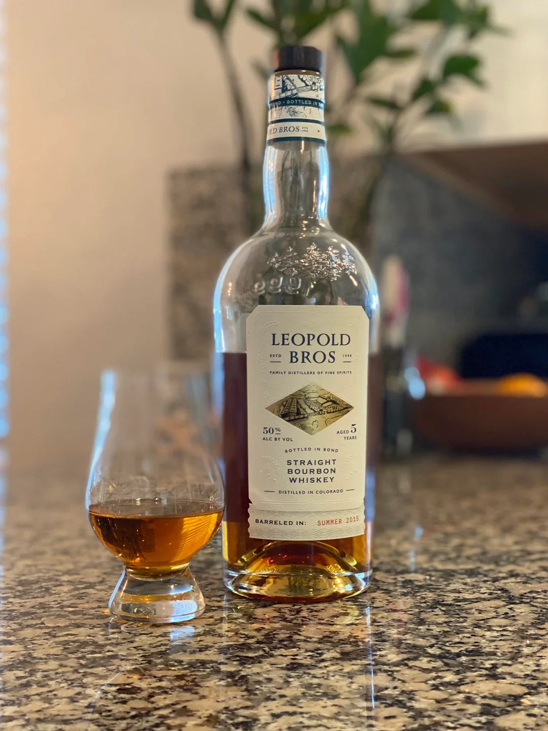 Leopold Bros 5 Year Old Bottled In Bond Bourbon Whiskey