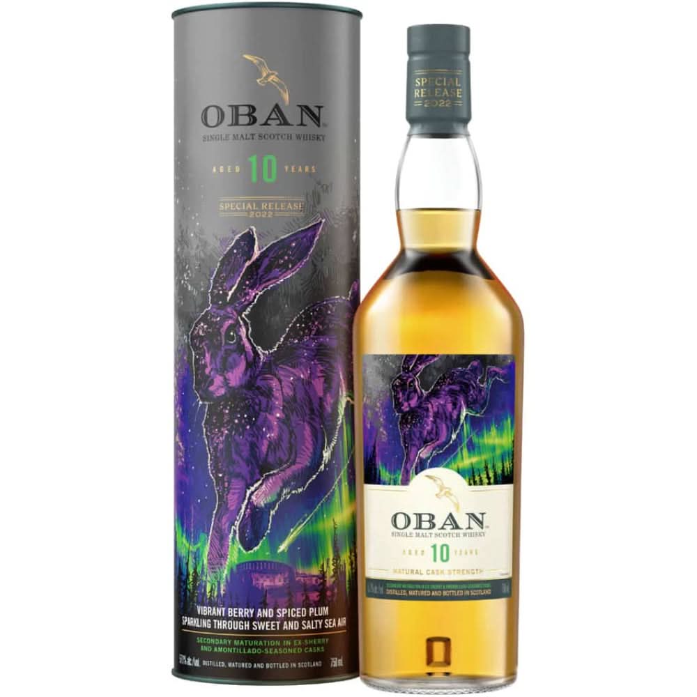 Oban Single Malt Scotch Natural Cask Strength Ex-Sherry &amp; Amontillado Seasoned Casks 10 Yr