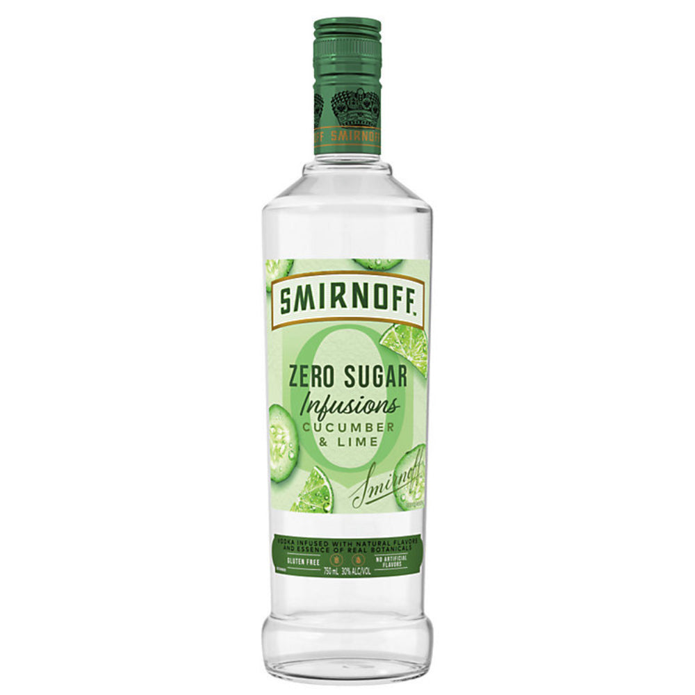 Smirnoff Cucumber &amp; Lime Flavored Vodka Zero Sugar Infusions 60 Proof
