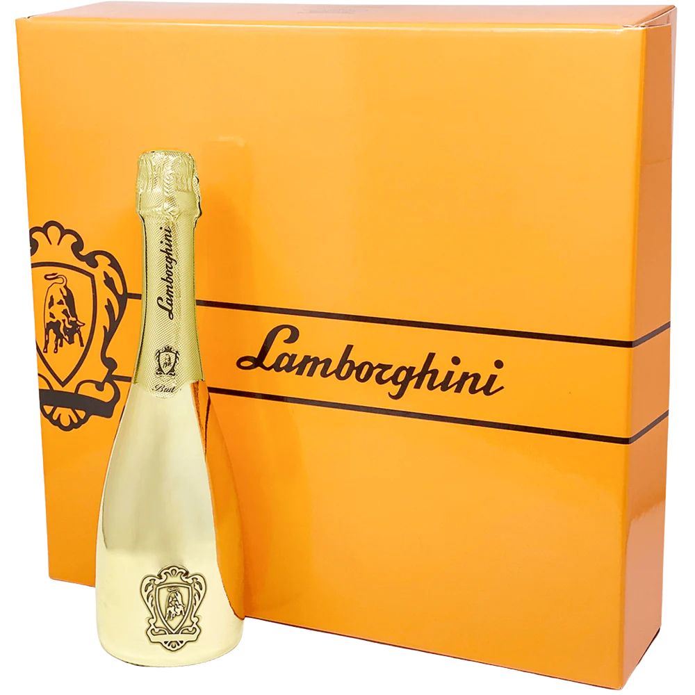 Lamborghini Oro Vino Spumante With Crystal Glasses