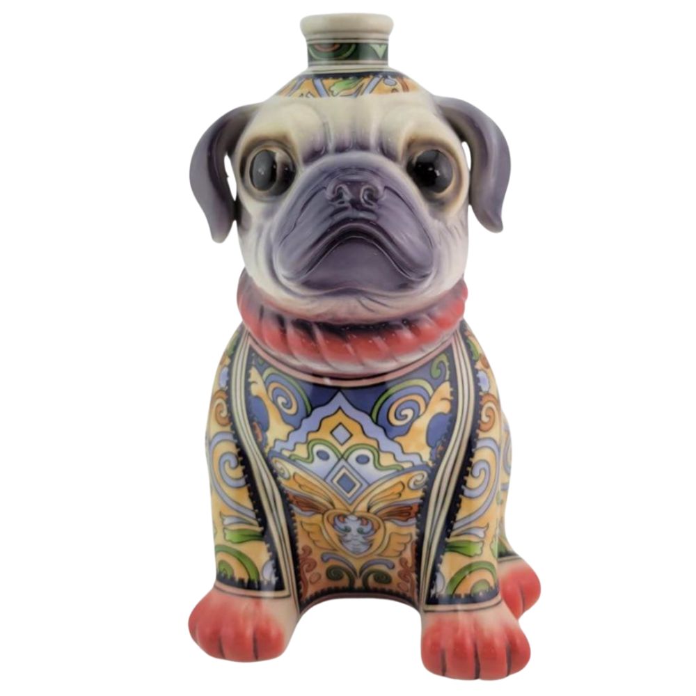 Oceano Azul Mr. Pug Tequila Anejo Blue Bottle