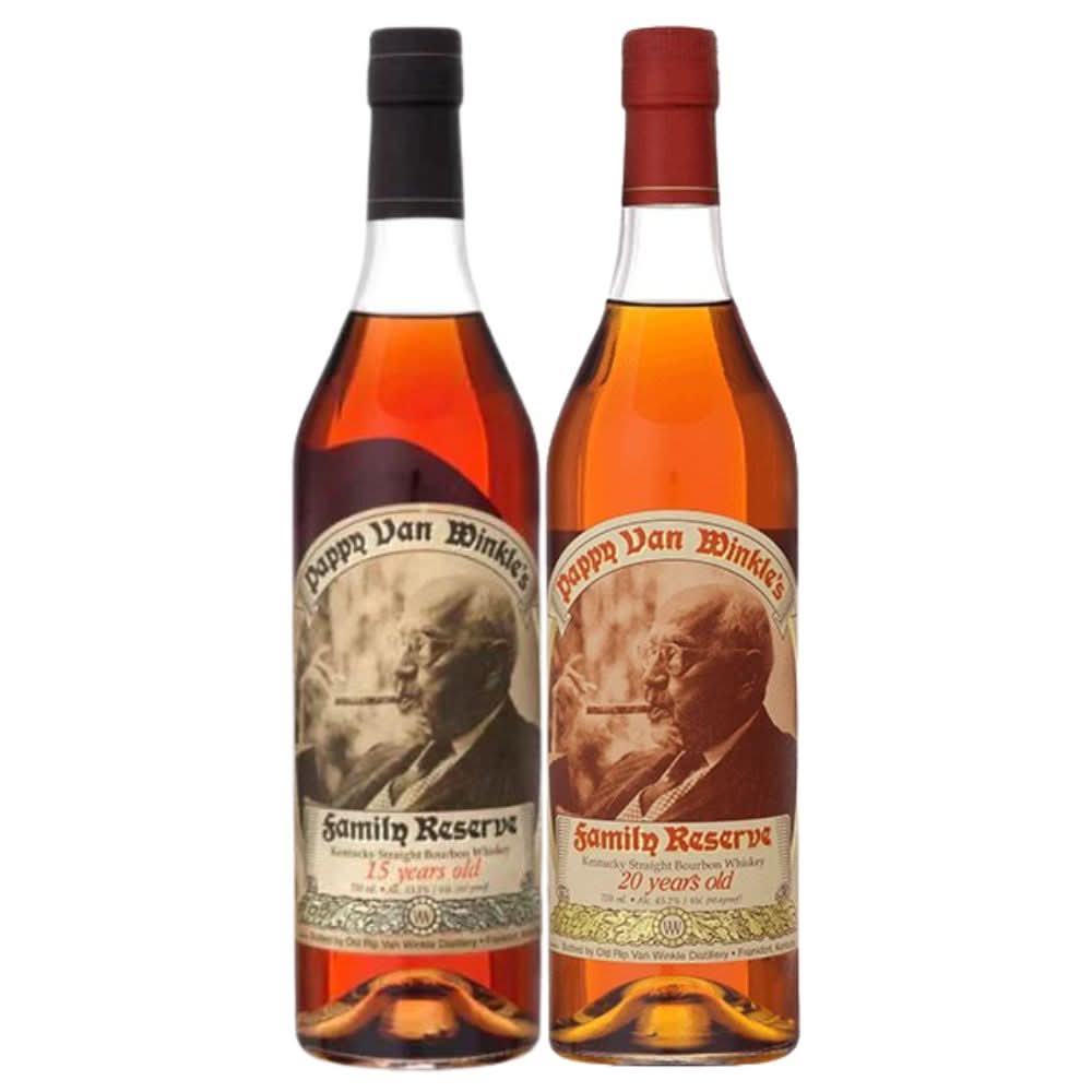 Pappy Van Winkle 15 &amp; 20 Year Bourbon Whiskey Combo 
